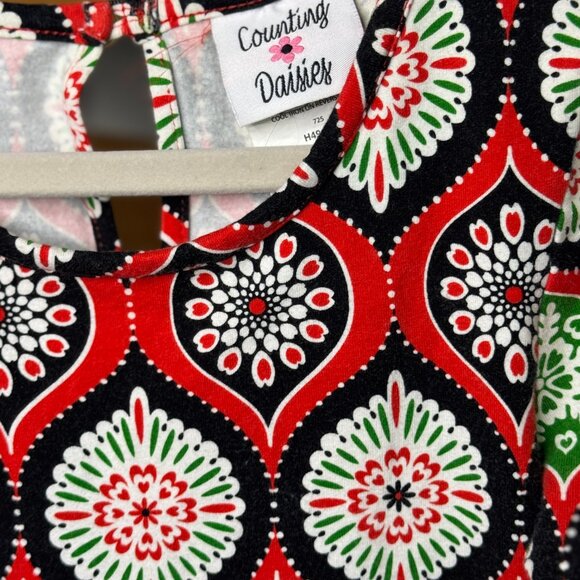 Counting Daisies Holiday Dress Girls Size 7 | Christmas Outfit - Picture 5 of 8